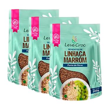 Imagem de Kit 3X: Linhaça Marrom Sem Glúten Leve Crock 200g