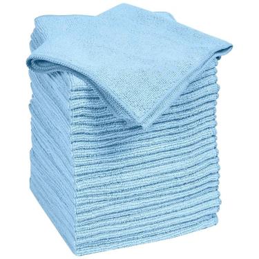 Imagem de Pano de Limpeza de Microfibra, Lavável e Reutilizável, 24 UN, Quickie, Azul