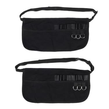 Imagem de Avental de cintura para cabeleireiro, avental ajustável de nylon para cabeleireiro, meia cintura, cinto de armazenamento para cabeleireiros e maquiadores, 2 peças