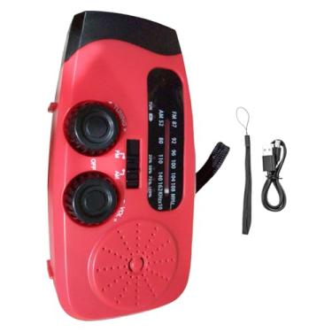Imagem de Rádio Solar com Manivela | Rádio de Acionamento Manual para Campismo - com Lanterna LED Tripla, Alarme SOS e Equipamento para Falhas de Energia, Camping e Caminhadas ao Ar Livre