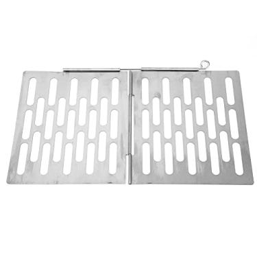 Imagem de Placa de churrasco portátil de aço inoxidável, placa de churrasco, placa de churrasco dobrável para acampamento, piquenique, churrasqueira, tábua de churrasco, churrasqueira portátil de aço inoxidável