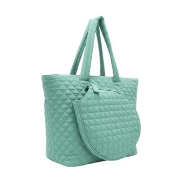 Imagem de Baoblaze Bolsa de tênis, bolsa de badminton, compartimento separado, de transporte para tênis, esportiva para treino de academia ao ar livre, Verde