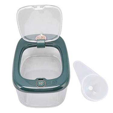 Imagem de Pilipane Balde de armazenamento de arroz grande recipiente de grãos dispensador de arroz balde de arroz de plástico com tampa transparente para despensa de cozinha casa PP material 12L capacidade