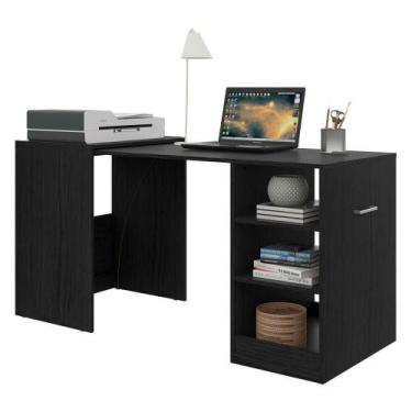 Imagem de Escrivaninha Mesa Dobrável Ibiza Multimóveis V6000 Preta - MULTIMOVEIS