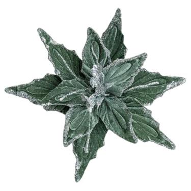 Imagem de IEUDNS Decoração de flores de Natal, enfeite de simulação de guirlanda, centro de mesa de Natal, flor, Verde