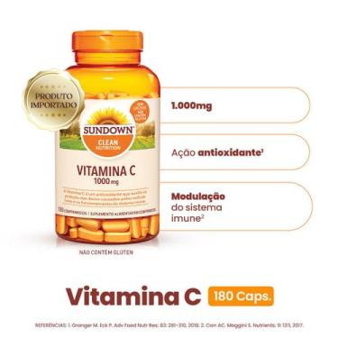 Imagem de Suplemento Alimentar Sundown Vitamina C 1.000mg 180 Comprimidos