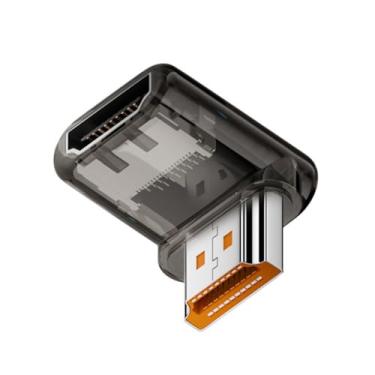 Imagem de NFHK Extensor adaptador de extensão UHD macho HDMI macho para HDMI 2.1 fêmea UHD com LED inteligente 8K 60hz HDTV