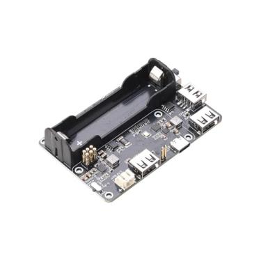 Imagem de Pi Zero UPS HUB HAT para Raspberry Pi Série Zero, placa de expansão USB 2.0 de 3 portas com reserva de energia, suporte Ba-ttery 18650, gerenciamento inteligente de carga e descarga