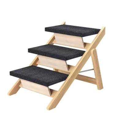 Imagem de Rampa Dobrável Para Animais De Estimação, Deargu Portátil Para Cães Com Degraus Largos Antiderrapantes, Rampa Leve Para Carro Para Cães E Gatos, Facilita A Subida Em Camas