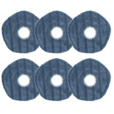 Imagem de Zengerent Almofadas de esfregão de substituição de 6 peças compatíveis com aspirador de pó Eufy X10 Pro, almofadas de esfregão de microfibra laváveis e reutilizáveis