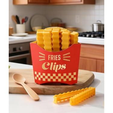 Imagem de 12 clipes para saco de batatas fritas, clipes de vedação criativos com magnético