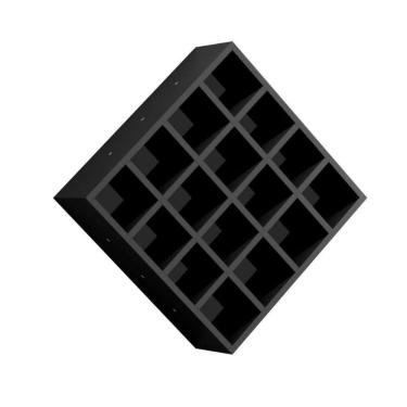 Imagem de Nicho Decorativo Porta Toalha Com 16 Nicho Multiuso Glamour preto