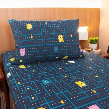 Imagem de Jogo De Lençol Infantil Solteiro 2 Peças Portallar Pac Pac
