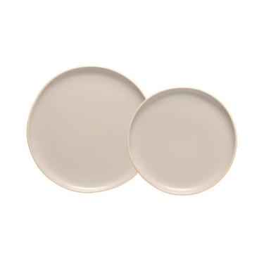 Imagem de Jogo Copa E Cia 8 Peças Vivant Em Cerâmica Areia