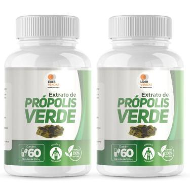 Imagem de Extrato De Própolis Verde 500mg 60 Capsulas - 2 Potes Imunidade Forte E Saúde Natural!