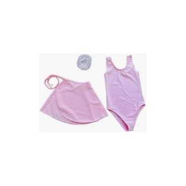 Imagem de Kit Infantil Fantasia Bailarina com Tiara, Poliéster, Tamanho P, 3-4 Anos, 98-105cm, para Festas e Apresentações