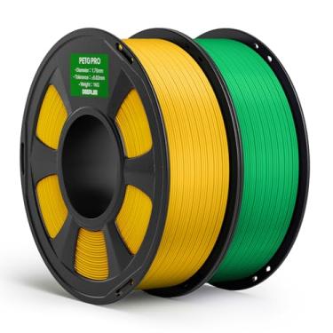 Imagem de DEEPLEE Filamento PETG PRO 1,75 mm, amarelo e azul, 2 kg, filamentos de impressora 3D PETG de 1,75 mm, maior resistência e resistência ao clima, adequado para a maioria das impressoras 3D FDM