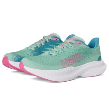 Imagem de HOKA Tênis feminino Mach 6, Jadeite/azul alpino, 7 Wide