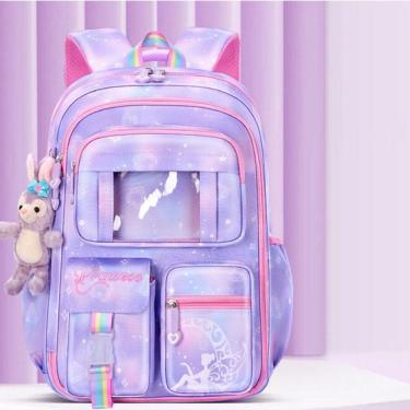 Imagem de Mochila Escolar De Grande Capacidade Meninas Escola Material Escolar Volta As Aulas