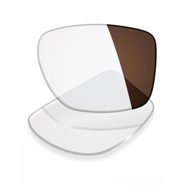 Imagem de Mryok Lentes de substituição para óculos Oakley Chamfer Squared OX8143 54 mm, HD Polarized, proteção UV, resistente a impactos, Marrom fotocromático anti luz azul, One Size