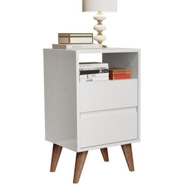 Imagem de Estilo Retrô Mesa De Cabeceira Classic Com Pés Palito - Comprar Móveis