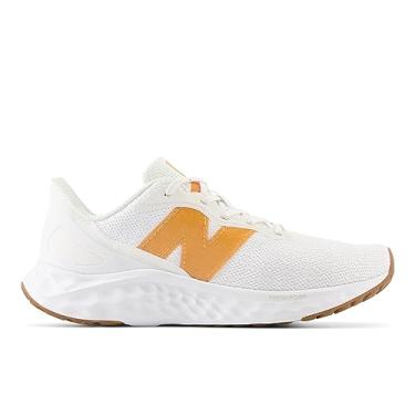 Imagem de New Balance Tênis de corrida feminino Fresh Foam Arishi V4 antiderrapante, Sal marinho/penugem laranja, 11 Wide