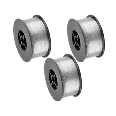 Imagem de Kit - 3 Arame Solda Mig Revestido Uso Sem Gás 0,8mm E71T-SG Rolo 1kg -
