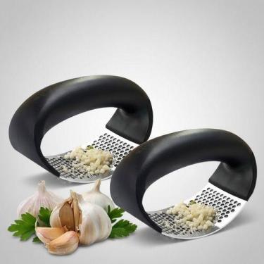 Imagem de Kit 2 Amassador Triturador Espremedor De Alho Aço Inox para cozinha, r