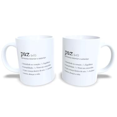 Imagem de Caneca de Cerâmica 325 ml Dicionário do Coração, Reflexão, Branca, com Frase Inspiracional (13531)