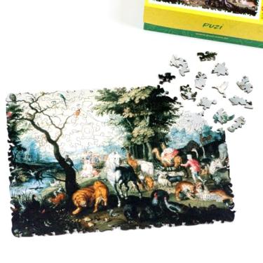 Imagem de Quebra-Cabeça de Madeira A Entrada dos Animais na Arca de Noé - Puzi (Com Peças Especiais)