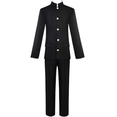 Imagem de Poetic Walk Anime Okarun Costume Suit Momo Ayase Cosplay Mob School Uniform Halloween (Black, XX-Large)