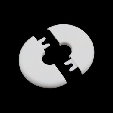 Imagem de Wealrit 4 peças de cobertura de encanamento de flange dividida de parede placa de proteção autoadesiva redonda de plástico capa de flange de tubo para fivela torneira banheiro cozinha toalete tipo-01