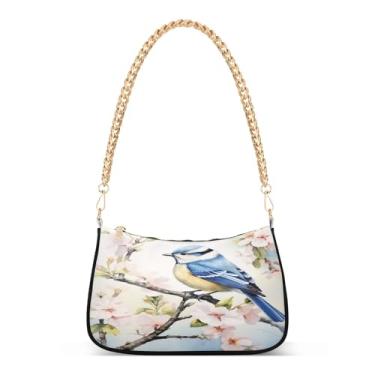 Imagem de CEBUGI Bolsas transversais femininas bolsa de ombro azul bolsa clutch elegante com alça de corrente