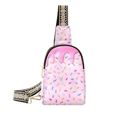 Imagem de CEBUGI Pochete feminina transversal de couro para caminhadas e viagens ao ar livre