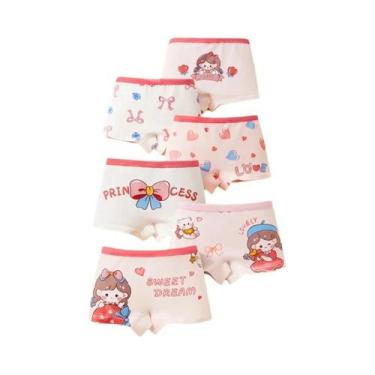 Imagem de Calcinhas De Algodão Macio Para Meninas, Pacote Com 6, Cuecas Laváveis