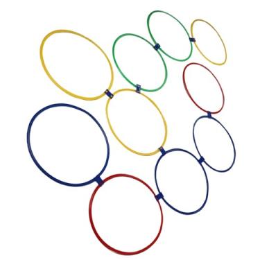 Imagem de Luqeeg Anéis de Treinamento Sensorial para Exercícios Infantis, Anéis para Equilíbrio e Coordenação, Adequados para Crianças, Pacote de Plástico Com 10 (Extra grande 32,7 x 24,4 x 31,5 pol.)