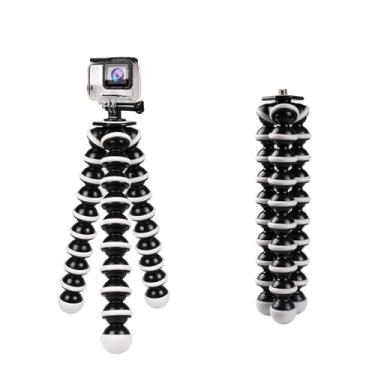 Imagem de Mini tripé portátil | altura ajustável, flexível | para smartphone, projetor de mesa, transmissão ao vivo e fotografia