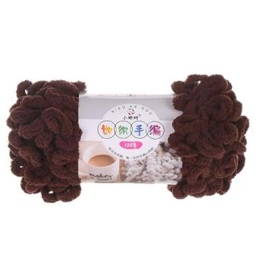 Imagem de 100 g/novelo de fio macio para crochê, 7 x 2,5 mm, fio de cobertor de poliéster, fios de pelúcia fofos para bricolage, casaco de tricô, cachecol, artesanato, chapéu, xale, cobertor, cachecol, crochê