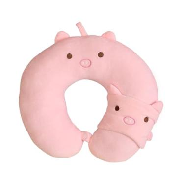 Imagem de Almofada De Viagem Para O PescoçO Almofada De Descanso(Rosa Porco(UJZYZ-TU03))