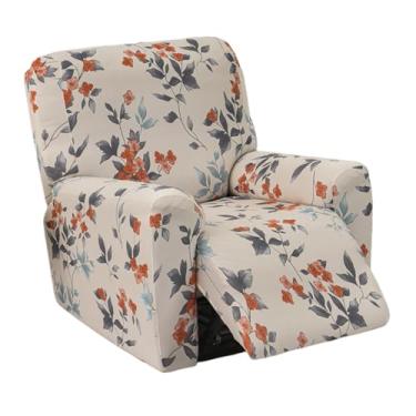 Imagem de HAOYONG Capas para cadeira reclinável, capa reclinável, lavável, 4 peças para poltronas reclináveis, 1 assento reclinável, protetor de móveis, evita manchas e pelos de animais de estimação