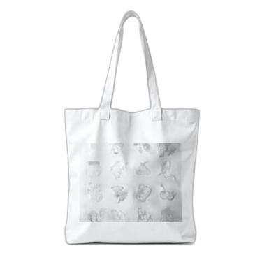 Imagem de Kit 10 Sacola Ecologica s Charmosas e Reutilizáveis 38x41,5cm Estampa Flores da Moda e Alquimia