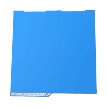 Imagem de Sanpyl Placa de Construção de Impressora 3D Dupla Face para Kobra 3 Combo 255x268mm Impressão Em Temperatura Ambiente Azul, Fácil Remoção, Compatibilidade Precisa