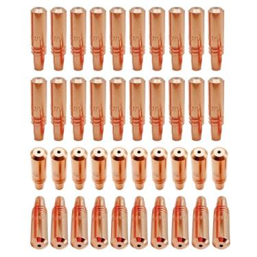 Imagem de 40 peças 206189 pontas de contato .052 3/64AL para Miller Spoolmatic Pro 15A 30A, série XR, Roughneck C Series MIG tocha de soldagem