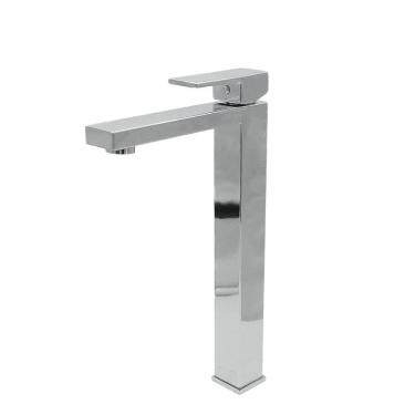 Imagem de Torneira Lavatório Quadrada Bancada Bica Alta Cromado 1/4V