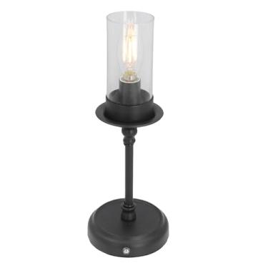 Imagem de Luocute Candeeiro de Mesa de Vela, Lâmpada Decorativa Retro Recarregável a Pilhas Regulável Com Luz Quente para Mesa de Jantar Sala de Estar Quarto