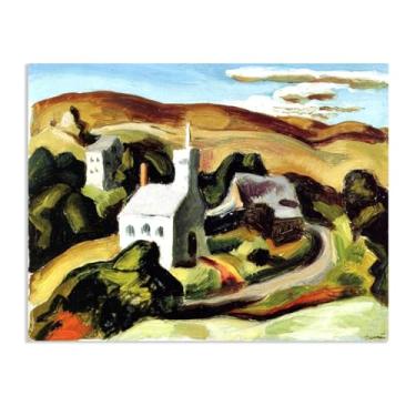 Imagem de Zeichn8u Thomas Hart Benton Pinturas Arte de Parede Paisagem Americana Reproduções de Arte Clássica Thomas Hart Benton Pôster em Tela para Sala de Estar Decoração de Parede de Casa 40x30cm (40.6x30.5