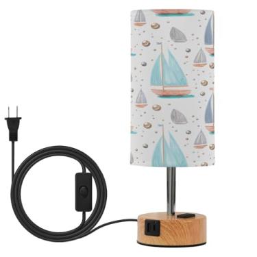 Imagem de Wassud Candeeiro de mesa de cabeceira bonito de toque à vela com 3 temperaturas de cor, luminária de mesa moderna com forro abajur para sala de estar, quarto, escritório, berçário