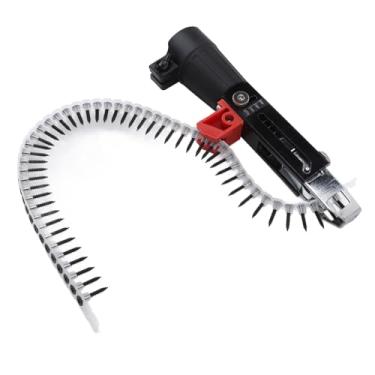 Imagem de Ymiko Chave de Fenda Elétrica Automática Com Corrente de Alimentação para Tarefas de Perfuração e Fixação de Placas de Madeira e Gesso, Ferramenta de Acionamento de Parafuso de Alimentação Contínua