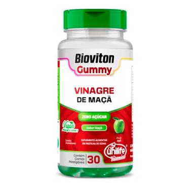 Imagem de Vinagre de Maçã Bioviton Gummy Unilife Zero Açúcar 30 Gomas Mastigáveis Sabor Maçã