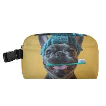 Imagem de TSENQUE Lancheira personalizada Happy French Bulldog para mulheres, meninas, lancheira masculina e infantil, lancheira para trabalho, macia, portátil, fofa, rosa, bolsa térmica para escola